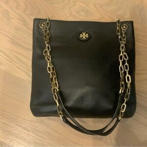 Tory Burch Black Bag Pebble Leather